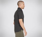 ON THE ROAD POLO, BLACK/CHARCOAL Apparel Left View
