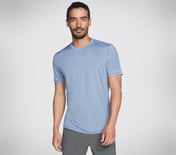 SKECH-AIR T-SHIRT, BLUE/WHITE Apparel Lateral View