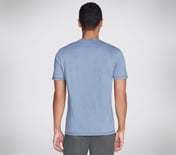 SKECH-AIR T-SHIRT, BLUE/WHITE Apparel Top View