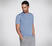 SKECH-AIR T-SHIRT, BLUE/WHITE Apparel Left View