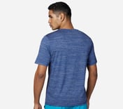 GO LIKE NEVER BEFORE T-SHIRT, BLUE/WHITE Apparel Top View
