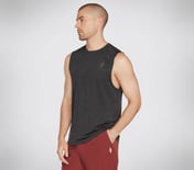 ON THE ROAD MUSCLE TANK, BLACK/CHARCOAL
