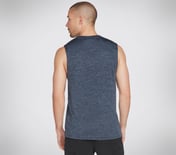 ON THE ROAD MUSCLE TANK, BLUE/GREY Apparel Bottom View