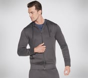 GOKNIT PIQUE FZ, CCHARCOAL