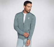 SKECH-KNITS ULTRA GO HOODLESS, TEAL/BLUE Apparel Lateral View