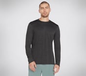 ON THE ROAD LS, BLACK/CHARCOAL Apparel Lateral View