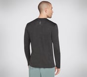 ON THE ROAD LS, BLACK/CHARCOAL Apparel Top View