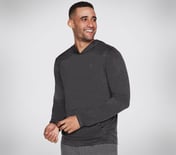 ON THE ROAD HOODED LS, BLACK/CHARCOAL