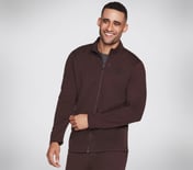 SKECHERS GOWALK STROLL JACKET, BURGUNDY Apparel Lateral View