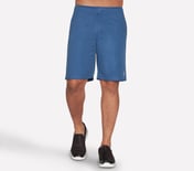 SKECHKNITS RIVAL 9 SHORT, LIGHT BLUE/NAVY Apparel Lateral View