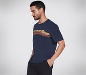 SKECHERS BIG ADVENTURE T-SHIRT, NNNAVY Apparel Bottom View