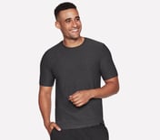 GODRI ALL DAY T-SHIRT, BLACK/CHARCOAL Apparel Lateral View
