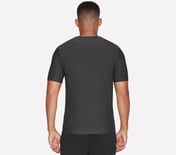 GODRI ALL DAY T-SHIRT, BLACK/CHARCOAL Apparel Top View