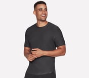 GODRI ALL DAY T-SHIRT, BLACK/CHARCOAL Apparel Bottom View
