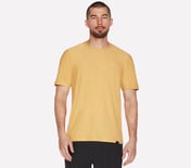 GODRI ALL DAY T-SHIRT, LIGHT GREY/YELLOW Apparel Lateral View