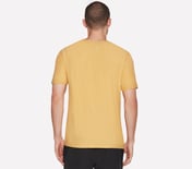 GODRI ALL DAY T-SHIRT, LIGHT GREY/YELLOW Apparel Top View