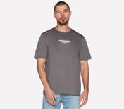 ACTION T-SHIRT, BLACK/CHARCOAL Apparel Lateral View