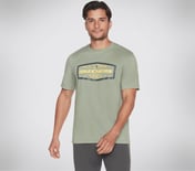 LATITUDE T-SHIRT, LIGHT GREY/GREEN Apparel Right View