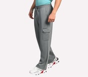 ATHLEISURE CARGO JOGGERS, TAN/CHARCOAL Apparel Top View