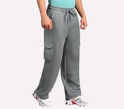 ATHLEISURE CARGO JOGGERS, TAN/CHARCOAL Apparel Bottom View