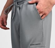 ATHLEISURE CARGO JOGGERS, TAN/CHARCOAL Apparel Right View