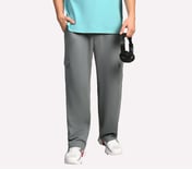 ATHLEISURE CARGO JOGGERS, TAN/CHARCOAL Apparel Right View