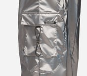 MULTI PANELLED METALLIC CARGO, AQUA/LIME