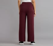 PIN TUCK PANTS, BURGUNDY/PINK Apparel Left View