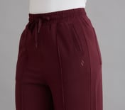 PIN TUCK PANTS, BURGUNDY/PINK Apparel Right View
