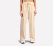 PIN TUCK PANTS, NATURAL/BLUE