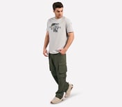 APPAREL MENS, NATURAL/OLIVE Apparel Right View