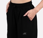 FLARED PANTS WITH SIDE BUNGEE, BLACK Apparel Right View