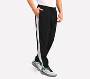MENS COLORBLOCK TRACK PANT, BLACK Apparel Bottom View