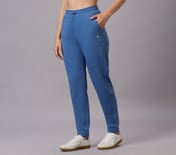 BASIC FIT BRANDED JOGGER, BLUE/MAUVE