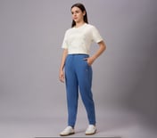 BASIC FIT BRANDED JOGGER, BLUE/MAUVE