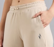 BASIC FIT BRANDED JOGGER, NATURAL/BLUE Apparel Right View