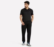 BONDED SIDE POCKET PANTS, BLACK