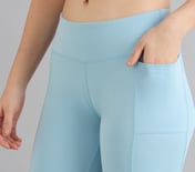 FLARED PANT WITH POCKETS, BLUE/GRAY Apparel Right View