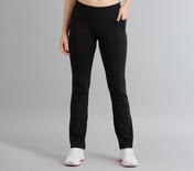 FLARED PANT WITH POCKETS, BLACK