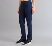 FLARED PANT WITH POCKETS, NAVY Apparel Top View