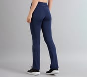 FLARED PANT WITH POCKETS, NAVY Apparel Bottom View