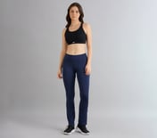 FLARED PANT WITH POCKETS, NAVY Apparel Right View