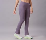 FLARED PANT WITH POCKETS, WHT/BLACK/PURPLE