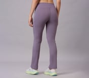 FLARED PANT WITH POCKETS, WHT/BLACK/PURPLE