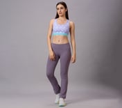 FLARED PANT WITH POCKETS, WHT/BLACK/PURPLE