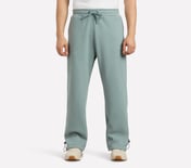 AIRY TRAVELLER FLEECE PANT, OFF WHITE/NAVY Apparel Lateral View