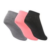 3 Pack of WOMENS MICROFIBER NON TERRY, GGREY/BLACK Accessories Top View