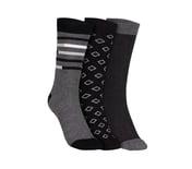 3 Pack of MENS NON TERRY CREW, GGREY/BLACK
