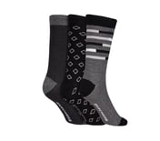 3 Pack of MENS NON TERRY CREW, GGREY/BLACK