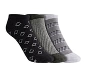 3 Pack of MENS FLAT KNIT NO SHOW, BLACK/GREY